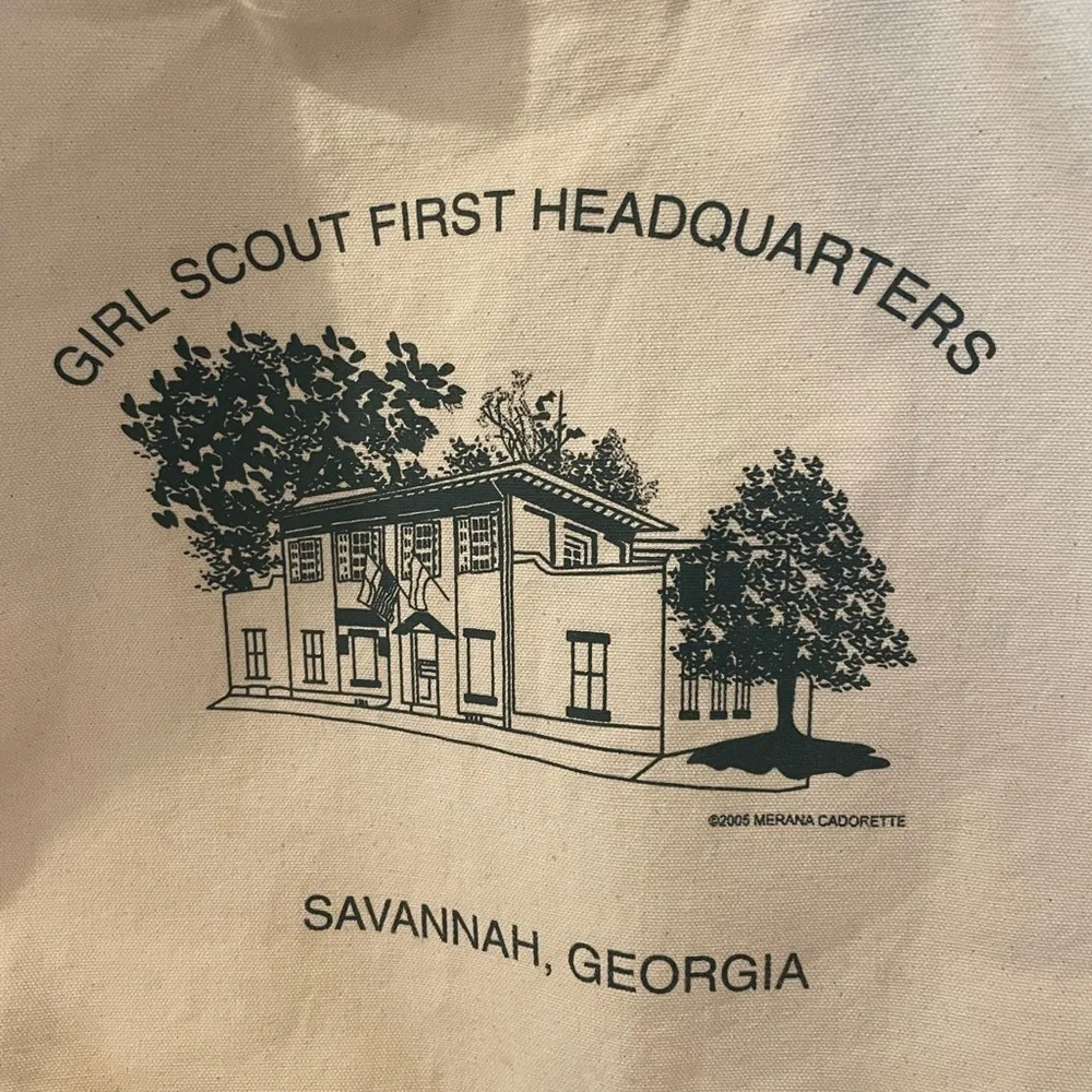 Girl Scout First Headquarters, Canvas Tote Bag, Savannah, Georgia, Travel